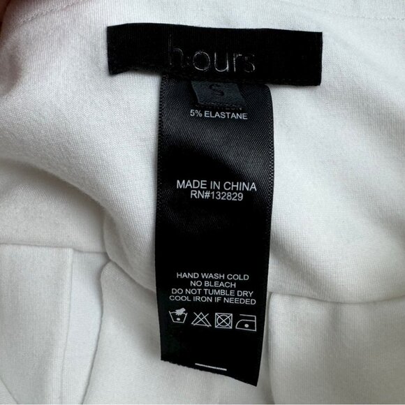 H:ours Revolve White Tennis Skirt Mini Ivory Stretchy Cute Small Pleated Hours - Picture 3 of 4